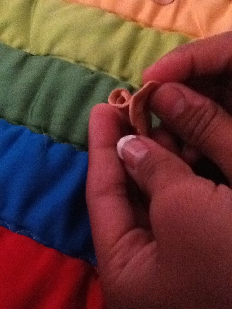 Keep wrapping petals around the taco