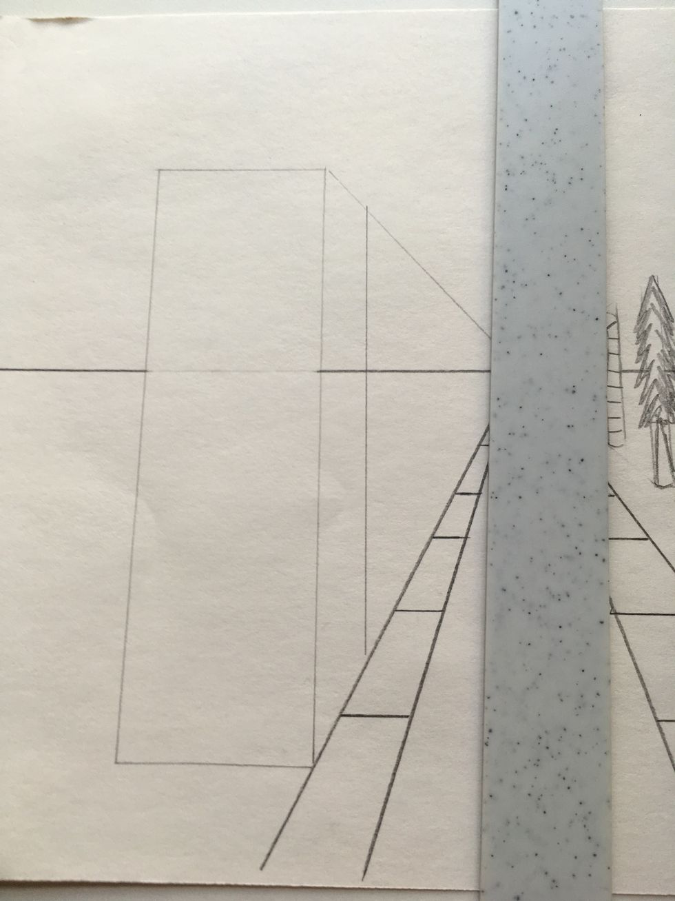 Keep your ruler straight when you chop off the side.