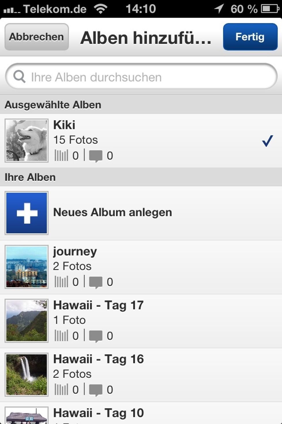 Kiki. But you can also add new albums on the go.