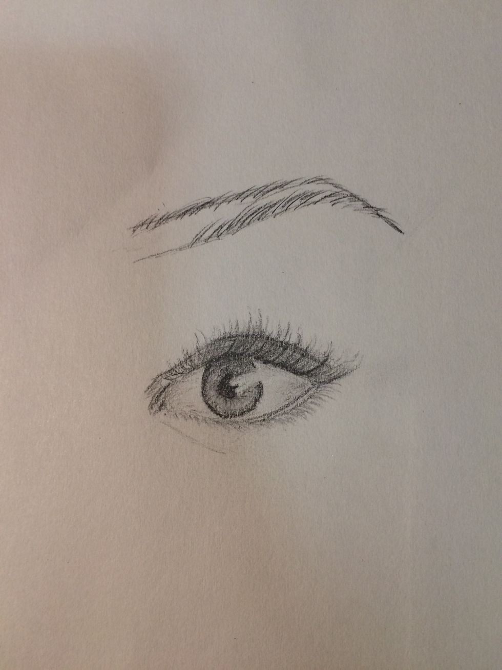 Kind of do the same thing to the top part where you do not stay inside the line and make it look natural