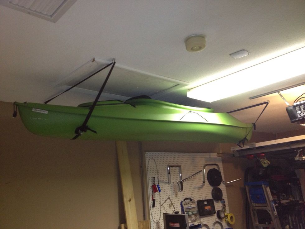 Kinda sucks that I had to hang this one over the entrance to my attic, but I don't have much room to work with.