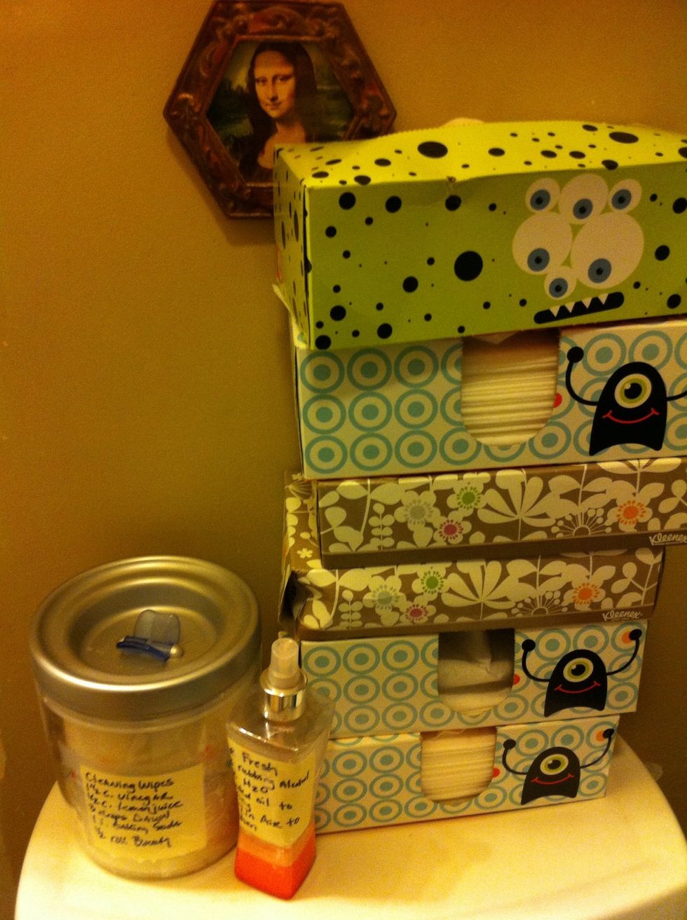 ..Kleenex boxes..I found 6!