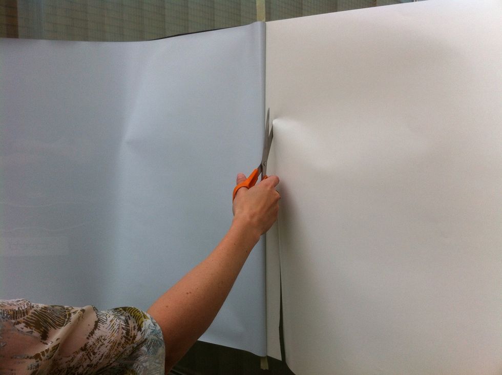 Klip det frie bagpapir af.