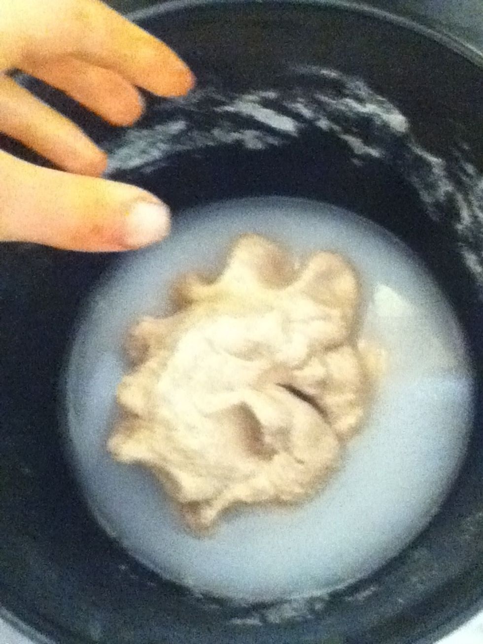 Knead and change water once in a while.