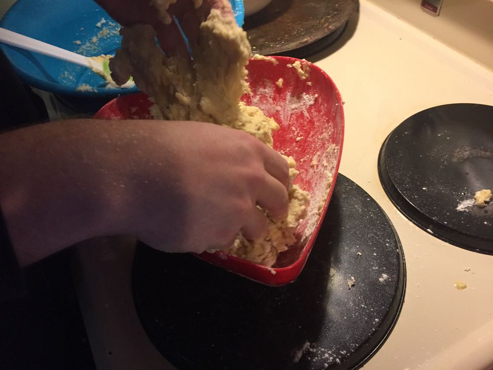 Knead ingredients together