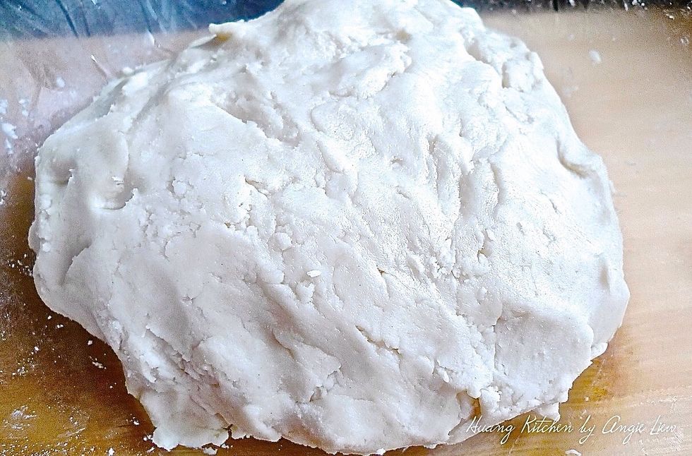 Knead into a soft white dough.