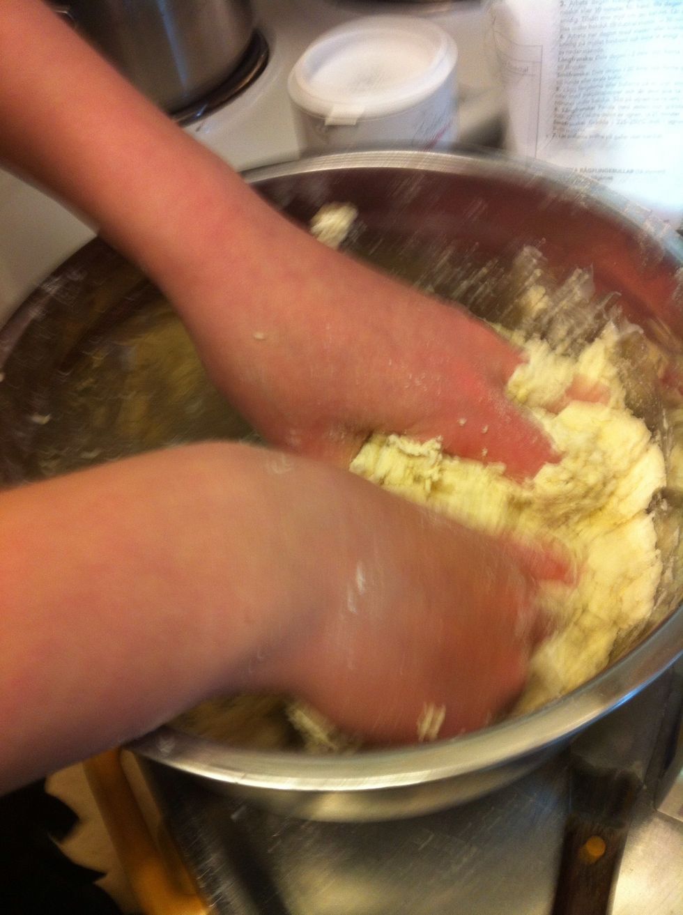 Knead it untill it becomes a dough
