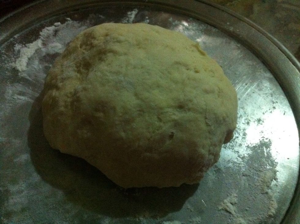 knead it with help of dry flour