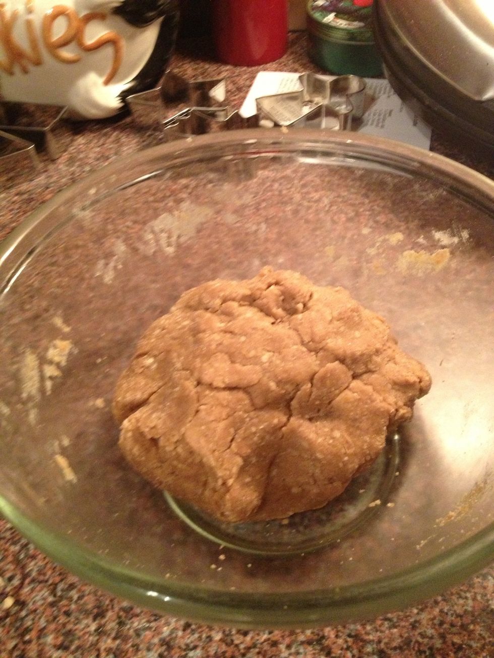 Knead, mix, knead, mix and a long time later we have this, some pretty great smelling dough!