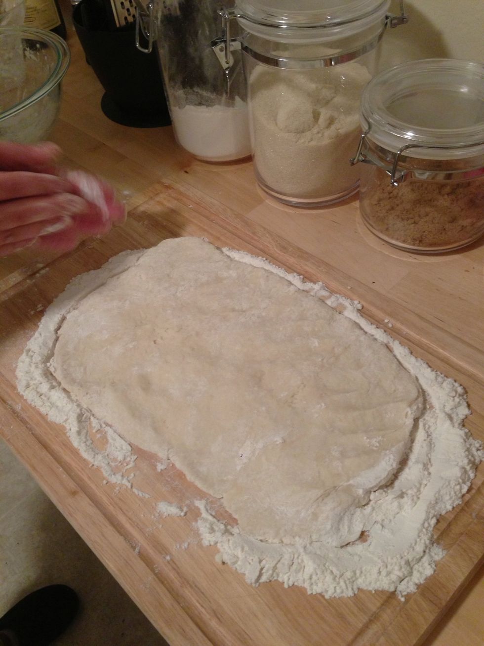 Knead out the dough again. Repeat 10-12 times or until the dough isn't sticky.