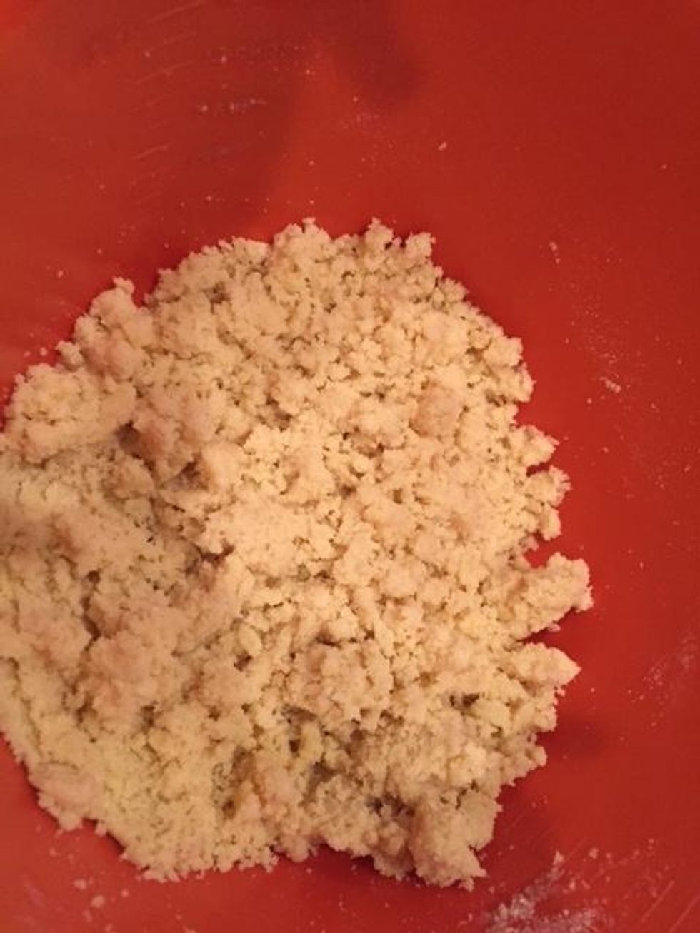 knead Semolina balls: Add the ingredients into a bowl. Adjust by adding more water or more semolina to create smooth dough.