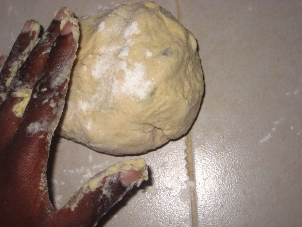 Knead the dough until it smooth and compact.