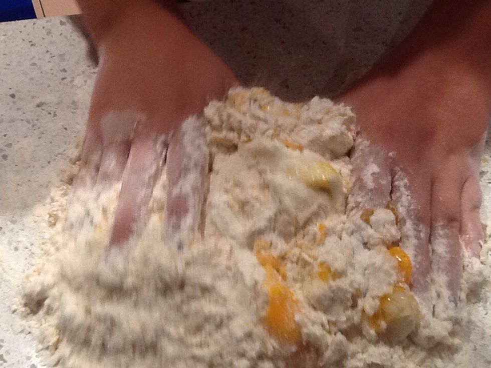 knead the dough until well combined.