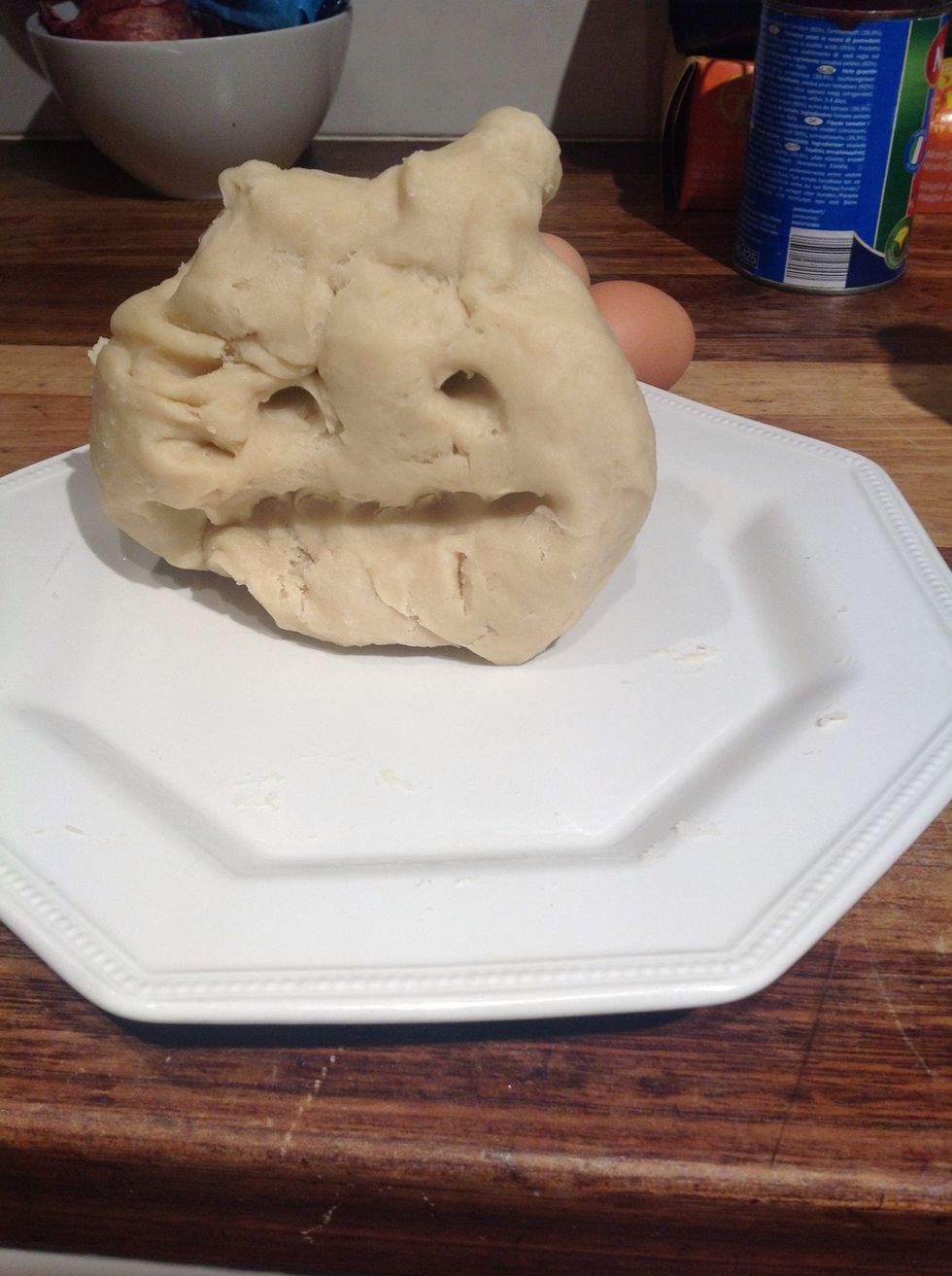 Knead the dough with your hands