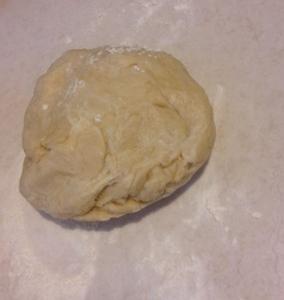 Knead together into a dough. This dough is very fluffy and so easy to make....