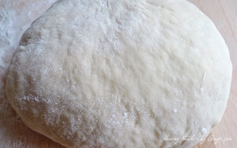 Knead until the dough is smooth, about 5 minutes.