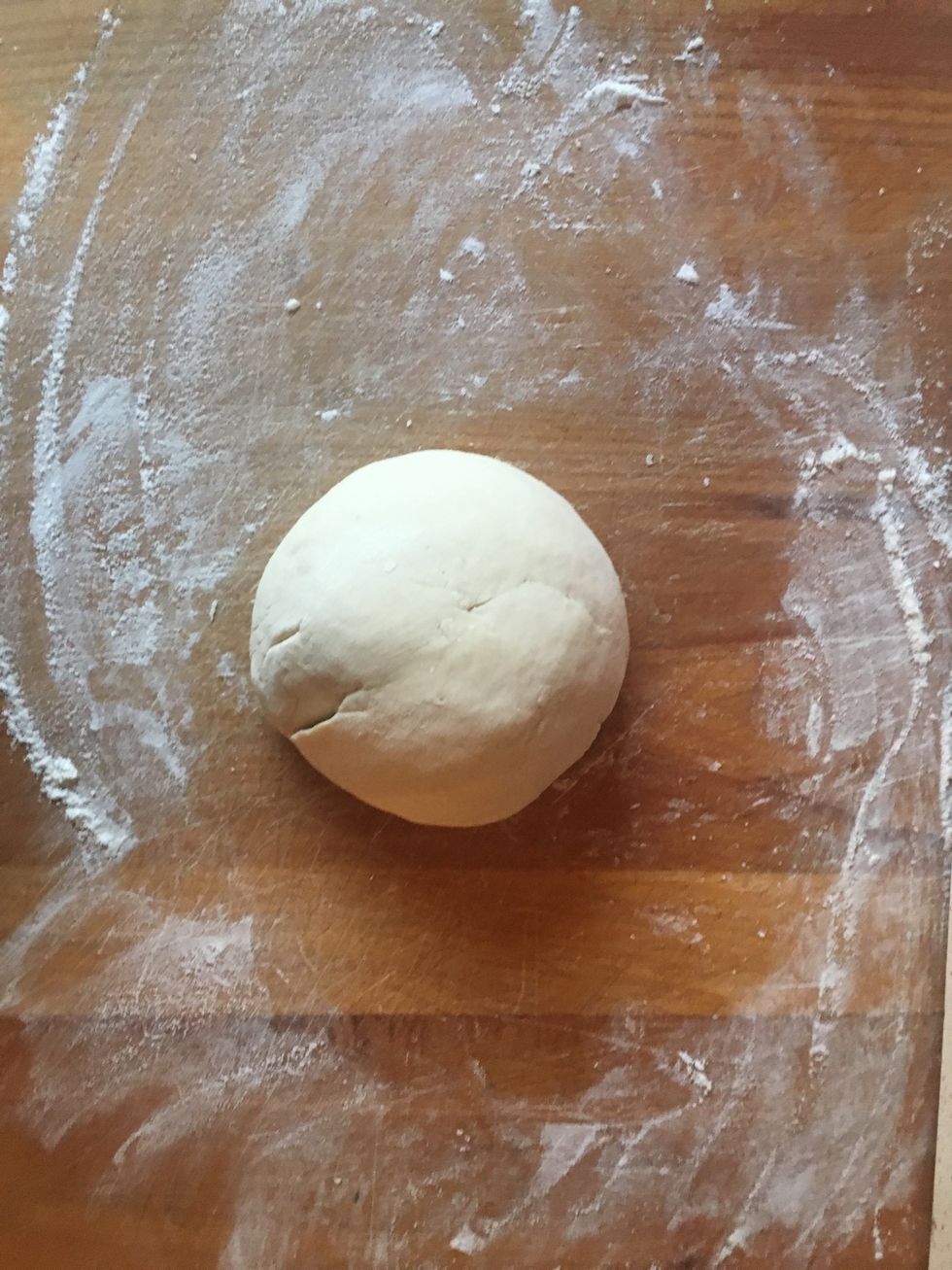 Knead until your dough has a smooth surface