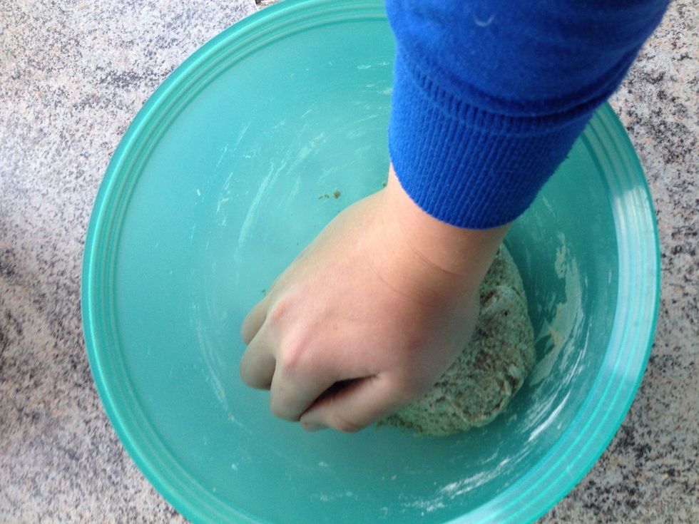 Knead water and flour together