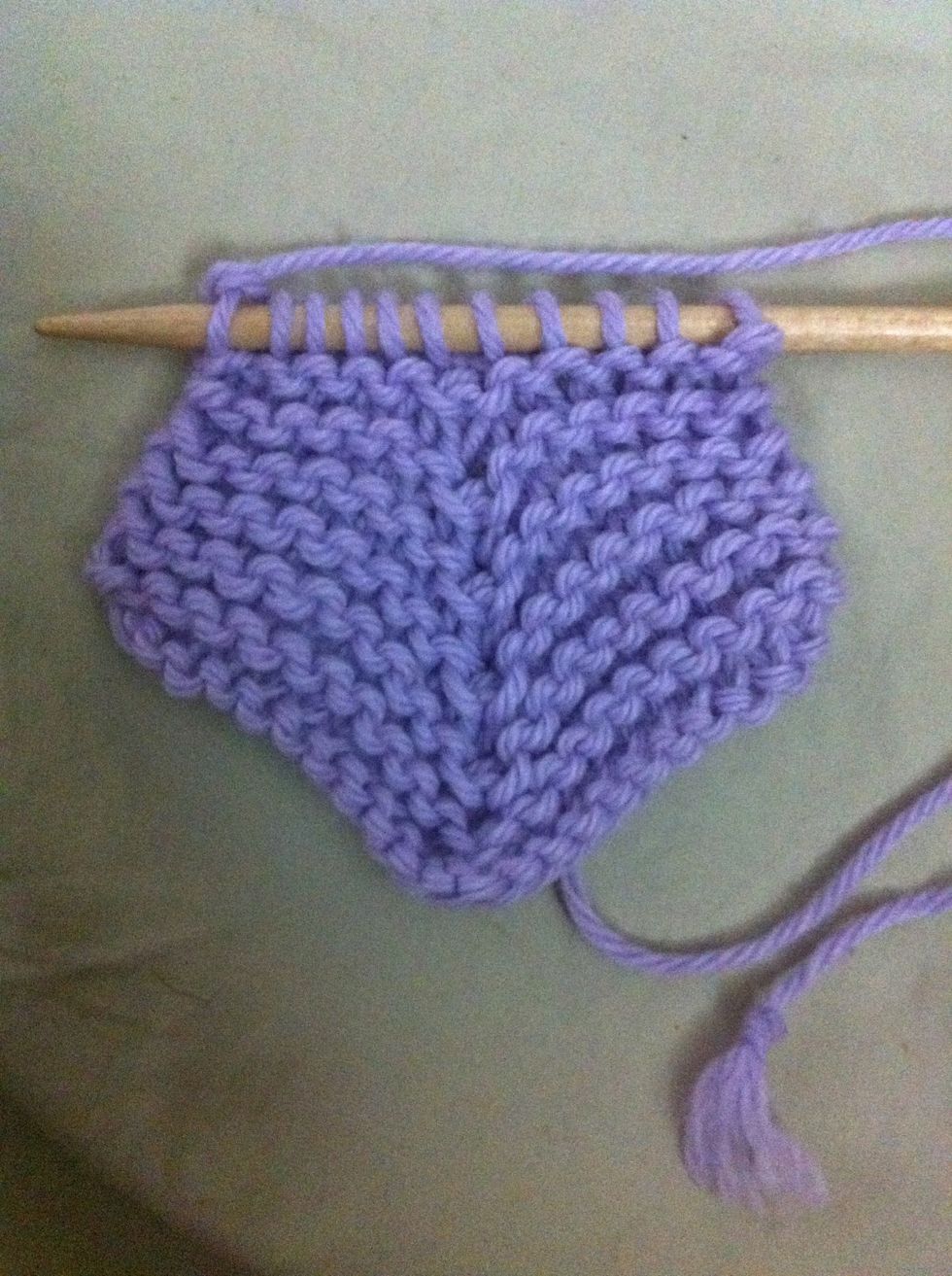 knit all sts (11 sts)