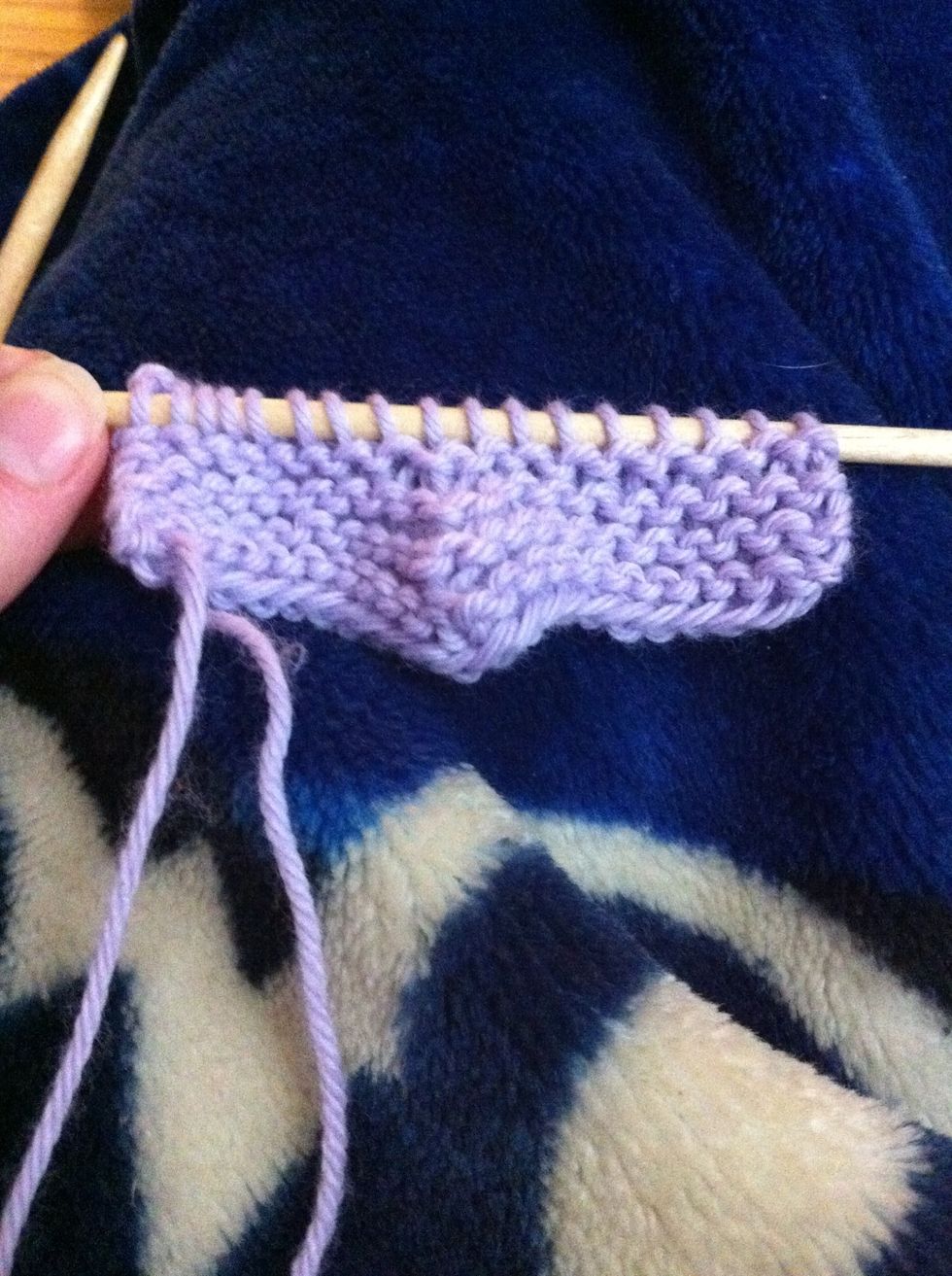 knit all sts (17sts)