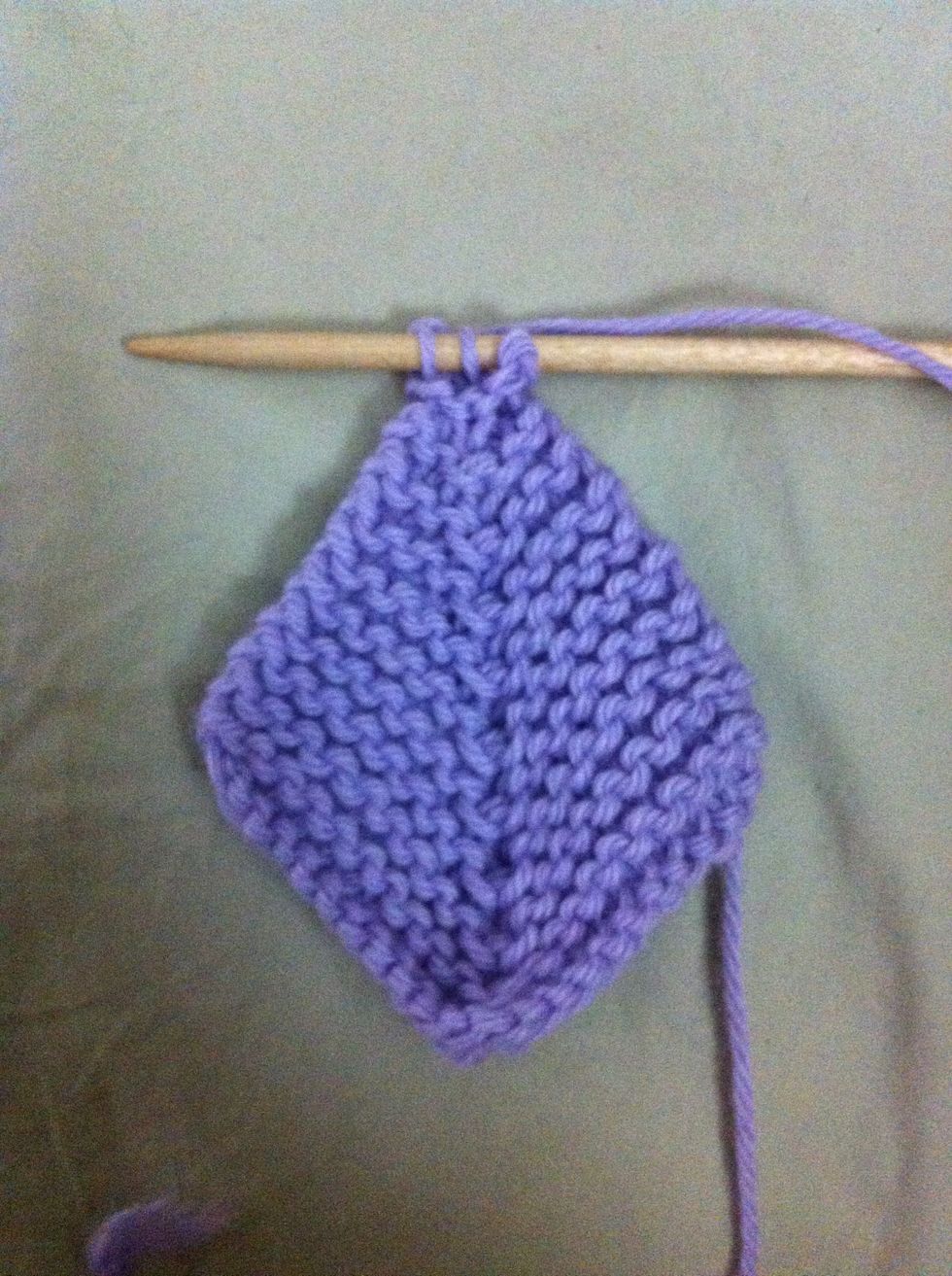 knit all sts (3 sts)