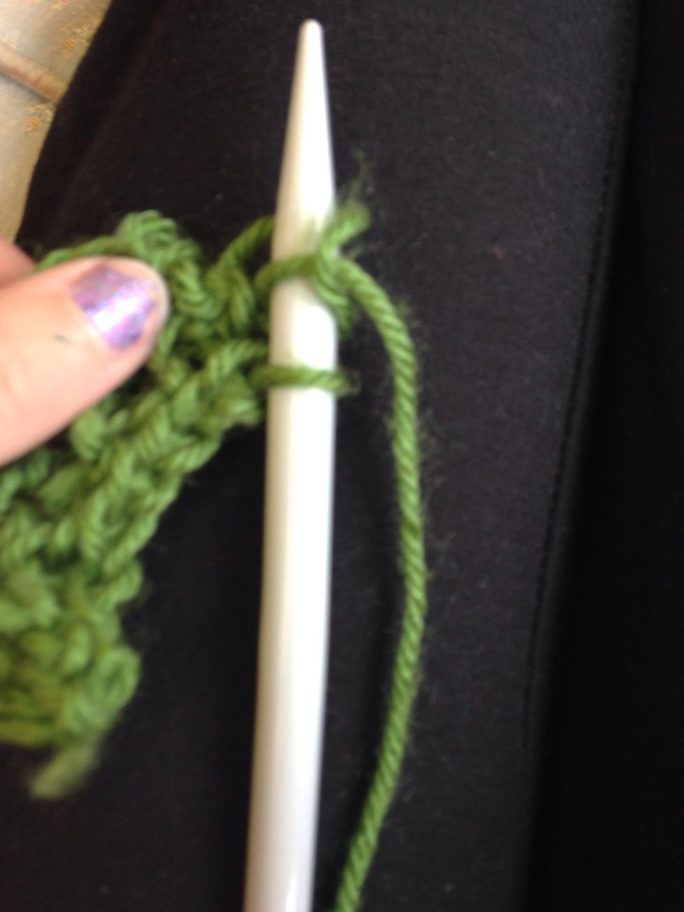 Knit one and pull the bottom over the top