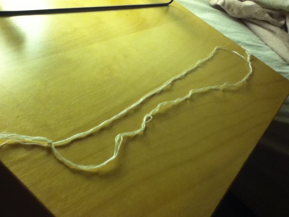 Knot the ends and split the threads equally.