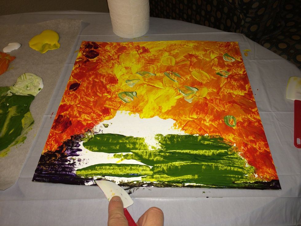 Know start on the ground work. This must be done in HORIZONTAL strokes.