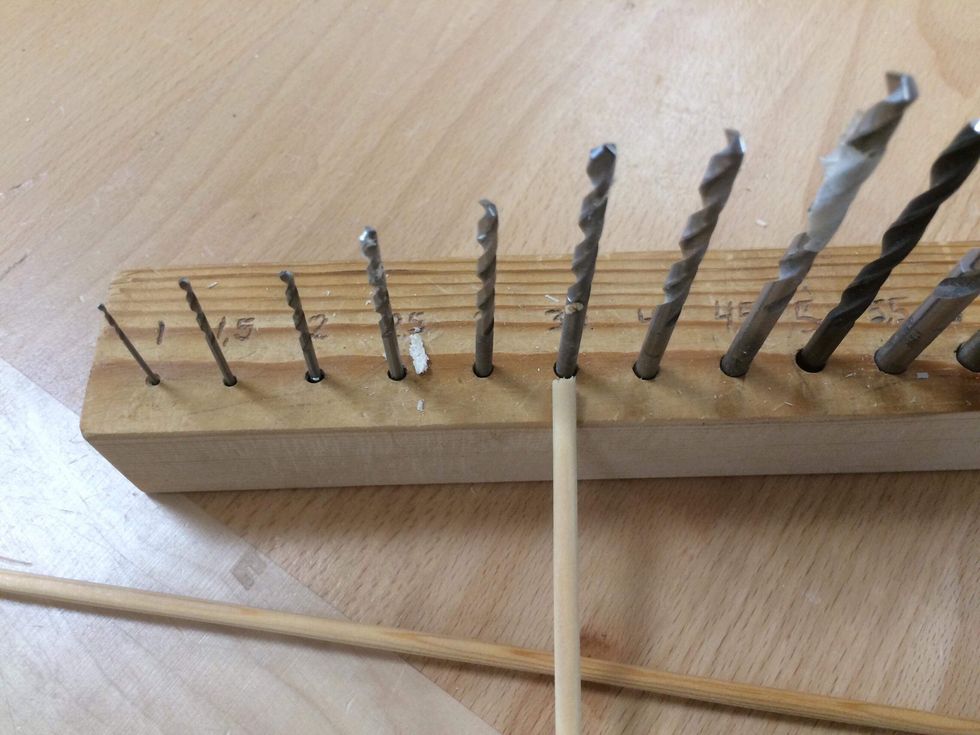 Kolla vilket borr som passar b\u00e4st. Kontrollera med skjutm\u00e5tt. Googla om du inte vet hur det fungerar.