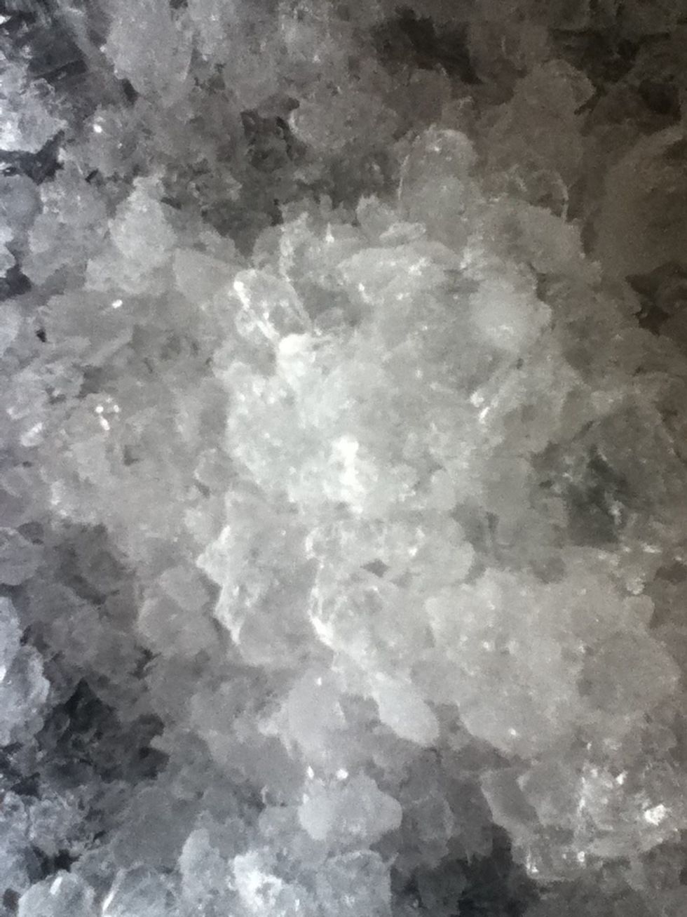 Krush the ice until it looks like this