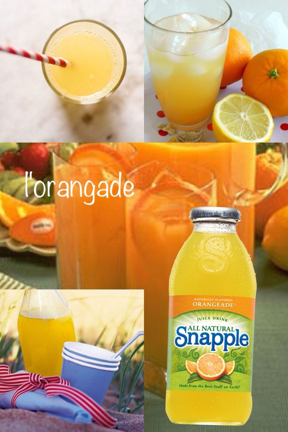 l'orangade means orangeade. Pronounce like lorangeade.