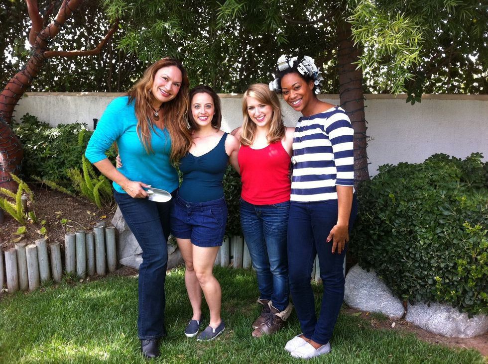 L to R: Shirley Bovshow and stars of new web series "Gardens of the Rich and Famous" on the Digs Channel on YouTube! Thus is a garden show with humor $ & attitude! Subscribe http://youtube.com/Digs