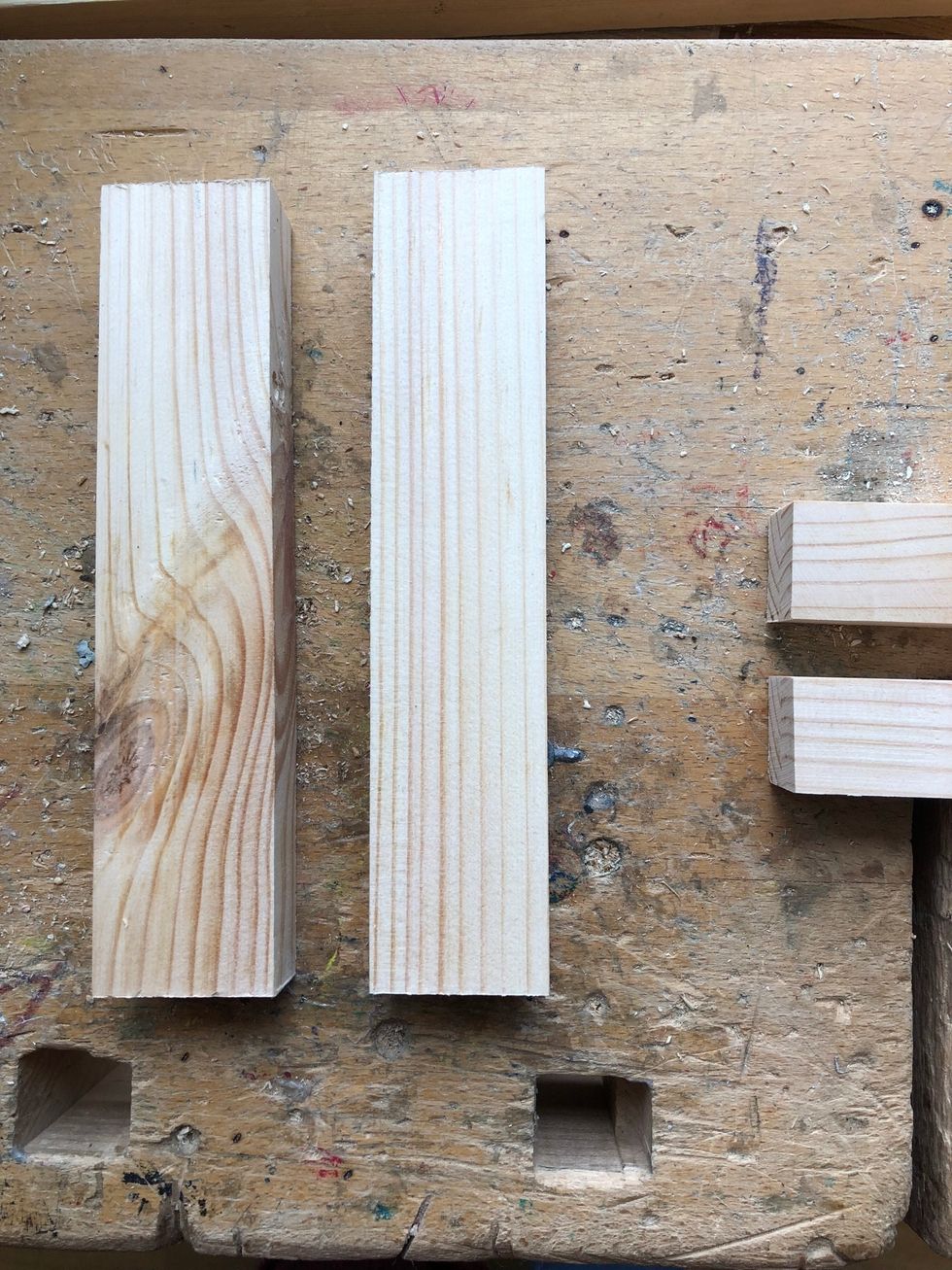 L\u00e4gg undan de tv\u00e5 l\u00e5ga. Nu ska vi arbeta med de tv\u00e5 h\u00f6ga 40x20x250