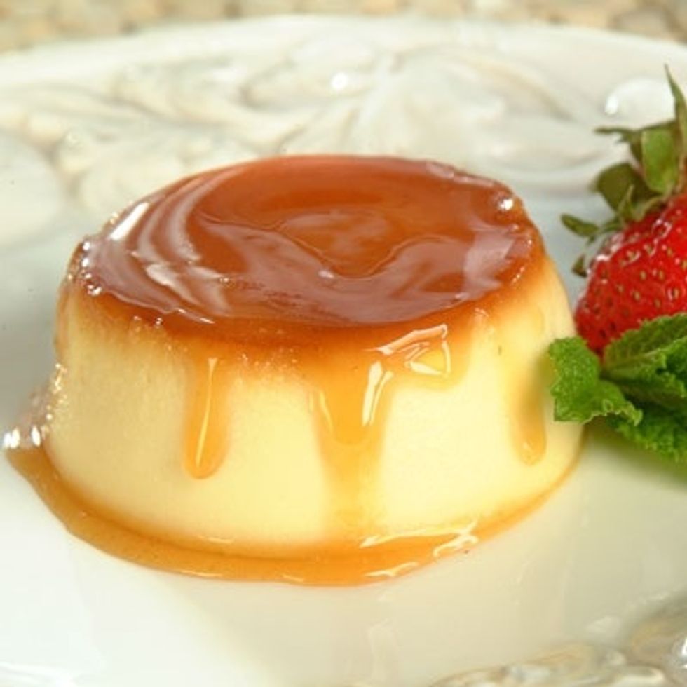 La flan es rico.