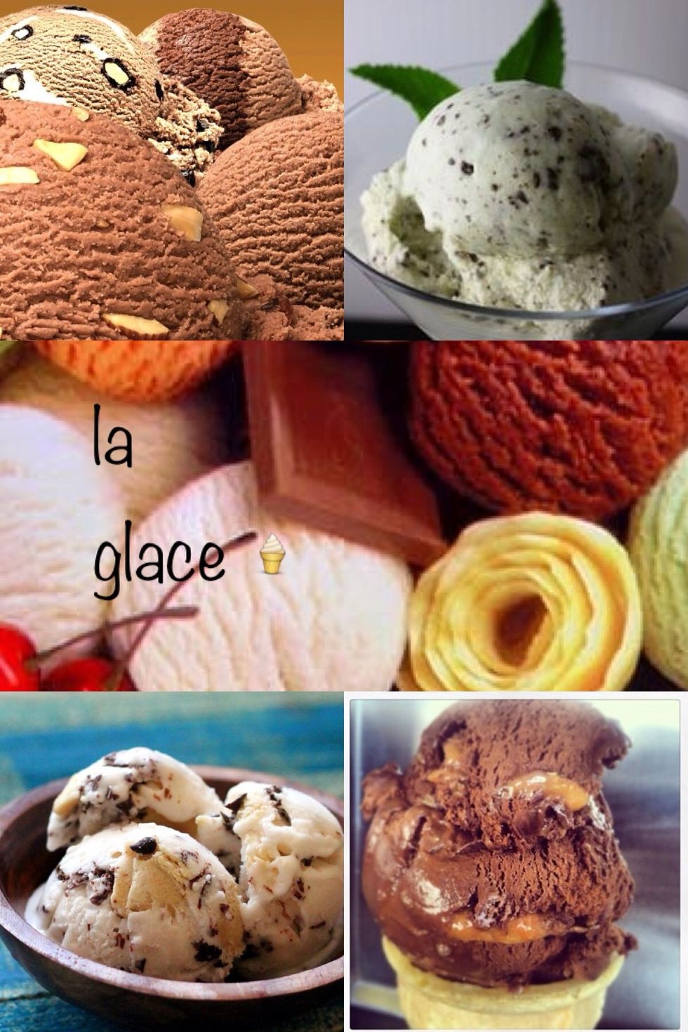 La glac\u00e9 means  icecream. Pronounce like Lah Glahss