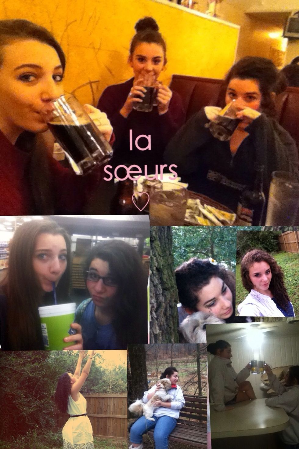 La s\u0153urs means sisters. Pronounce like lah so-ueres.