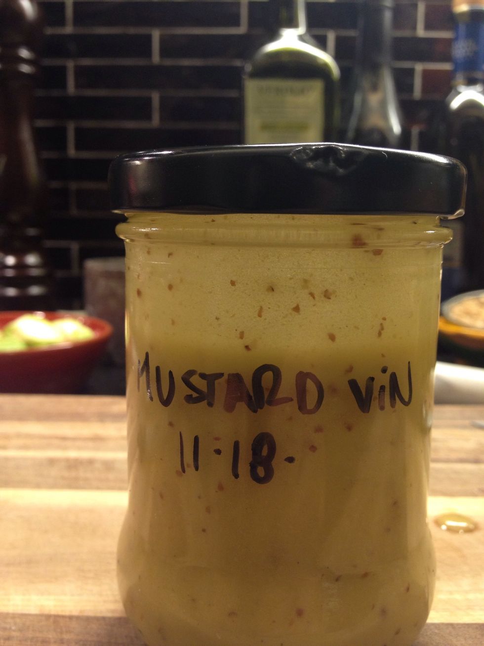 Label it. Refrigerate until needed. Lasts about a week. Maybe a little more.