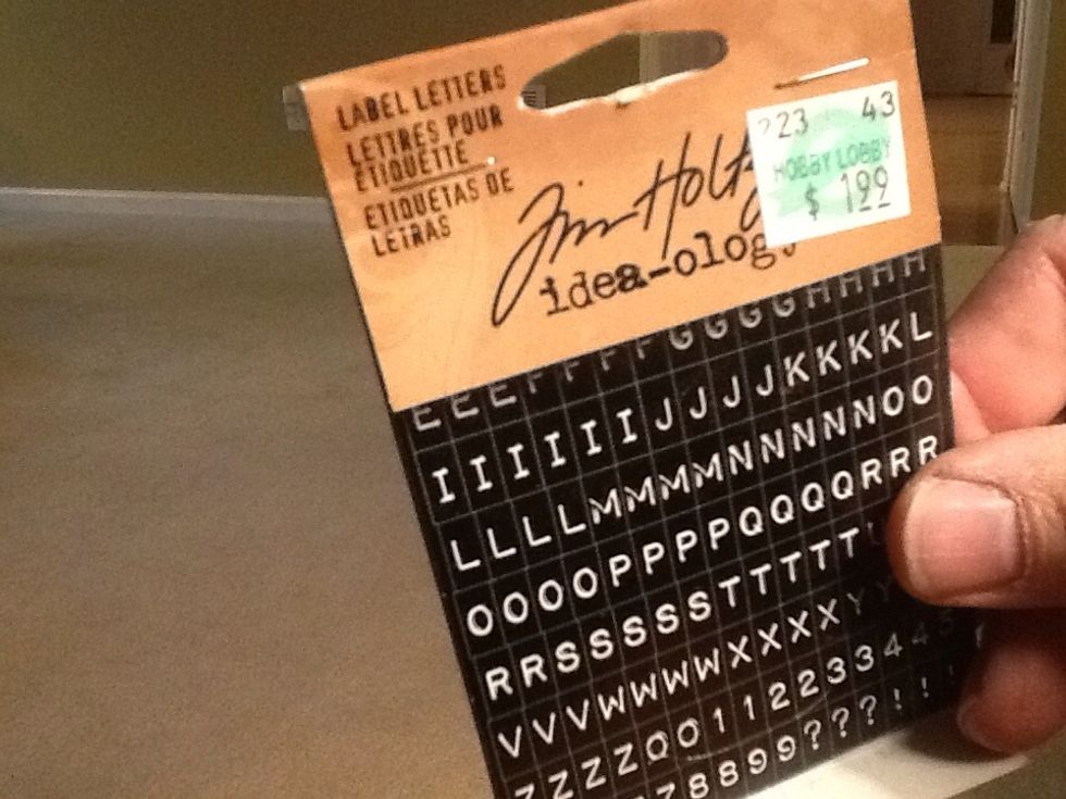 Label letters to custom label your phone with your name or motto.