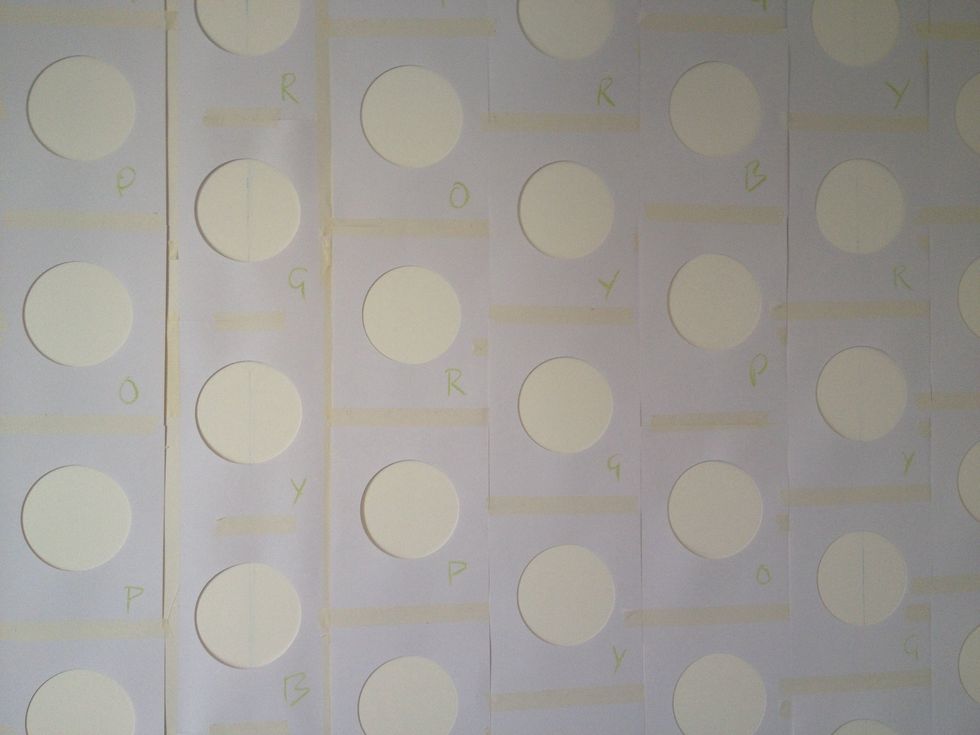 Label paper with colours