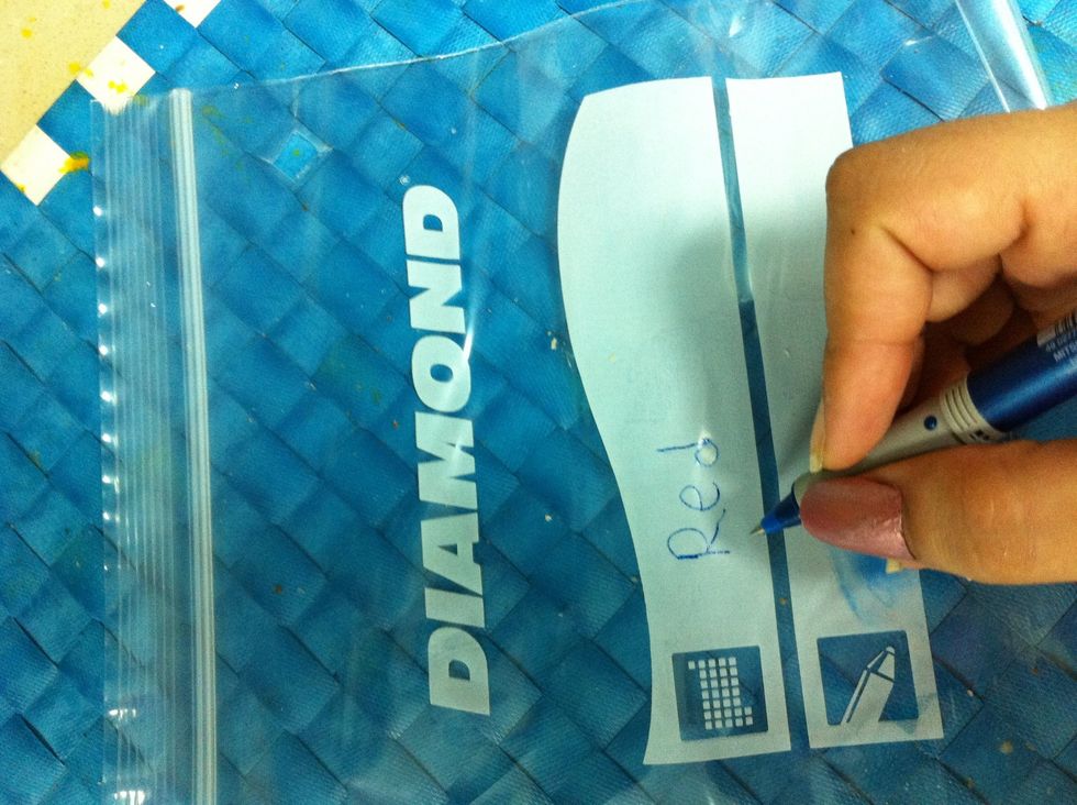 Label your bag according to color of the accessorise or whatever u want