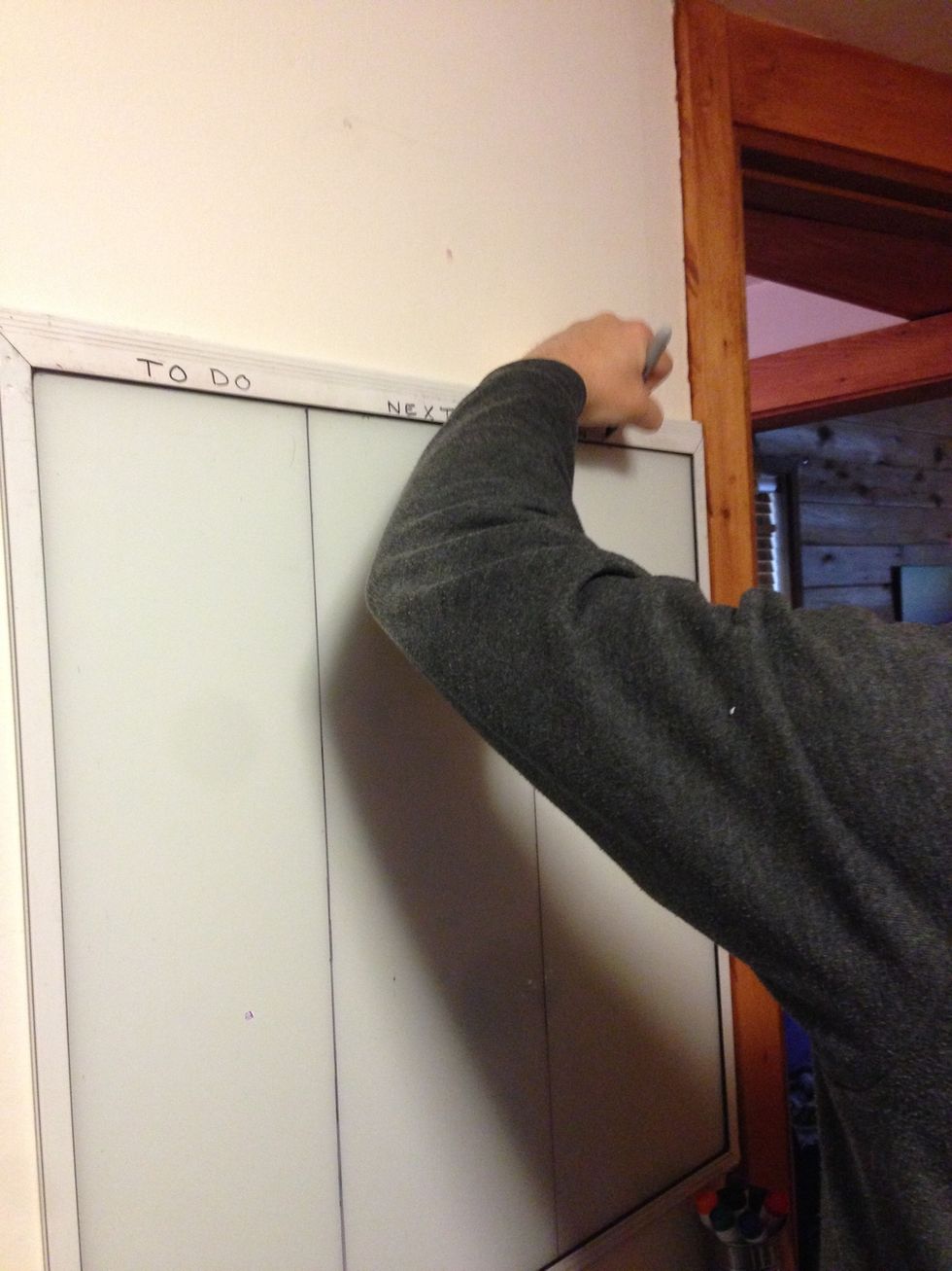 Labeling the Kanban board.