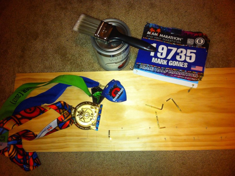 Laid out all my supplies (not pictured: the drill)