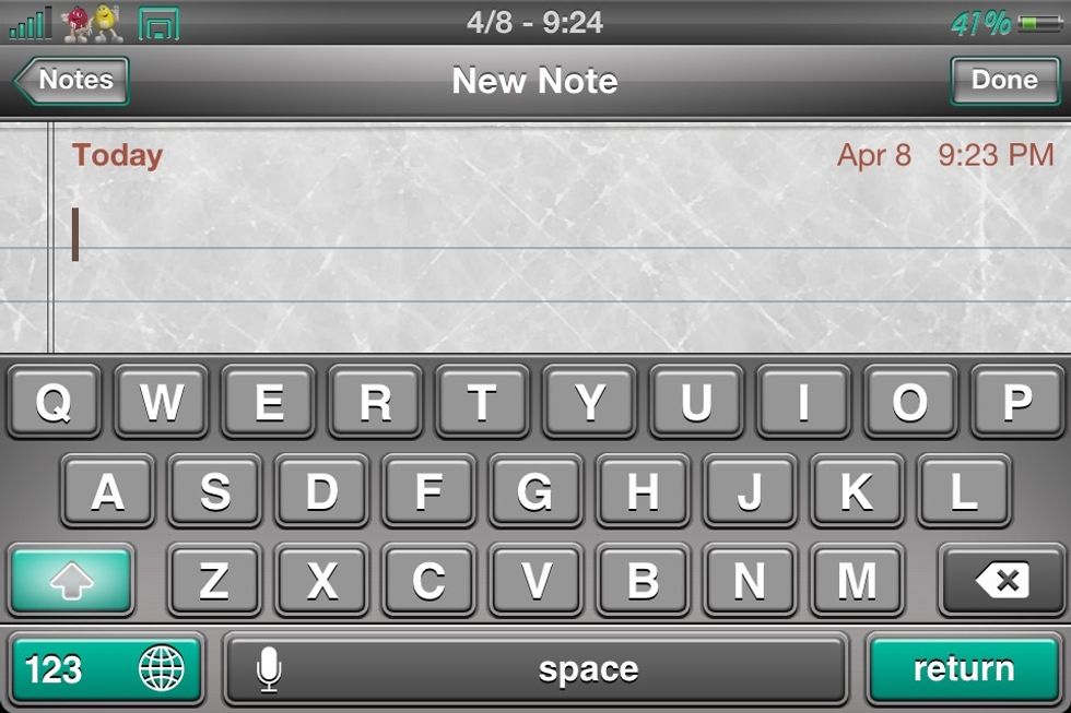 Landscape mode lets you a larger keyboard and more space between keys.