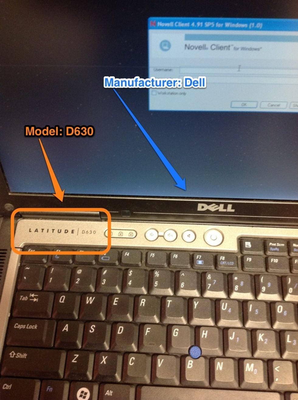 Laptop manufacturers are mostly Dell. Model numbers can be found on the upper left of the keyboard. SWISD tags are usually on bottom.