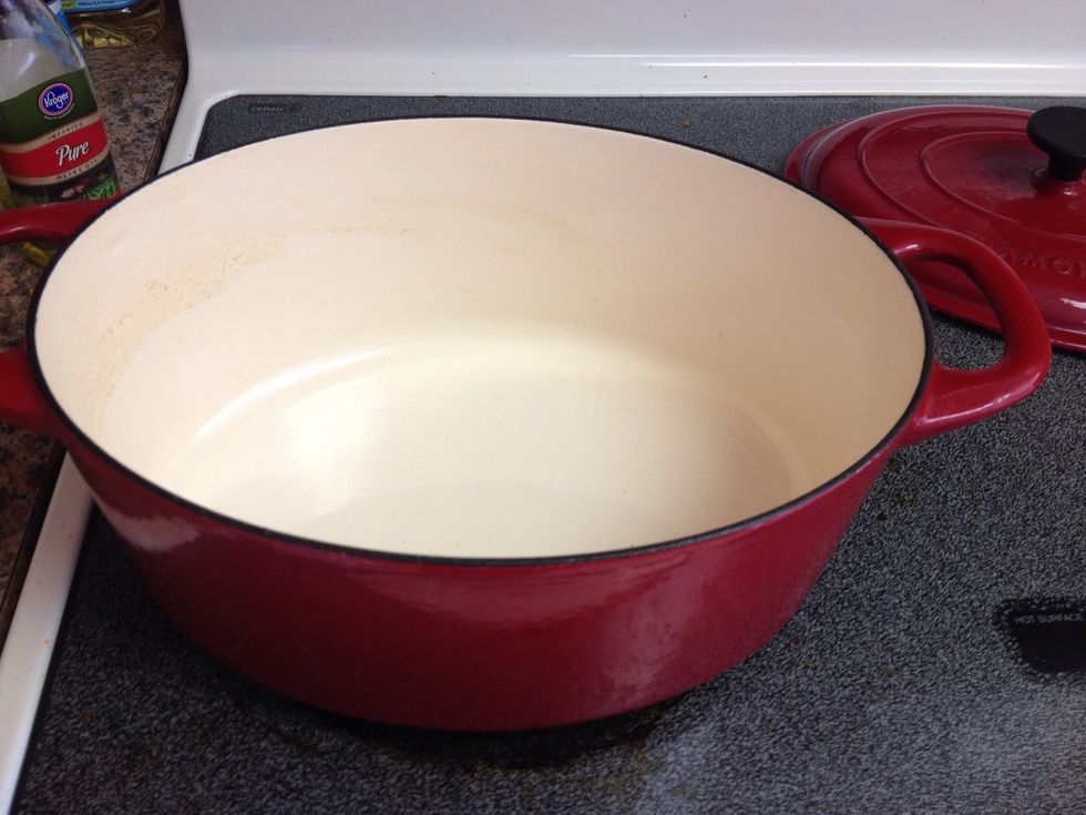 Large Pot. Mine is just over 6 quarts.