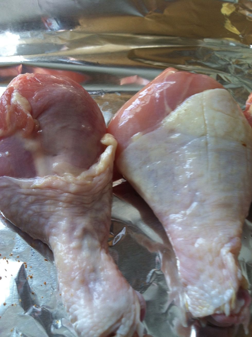 Large thighs- I had only made 4 for my girls. You can make more if you'd like. The seasoning measurements can adjust based on how many chickens you have.