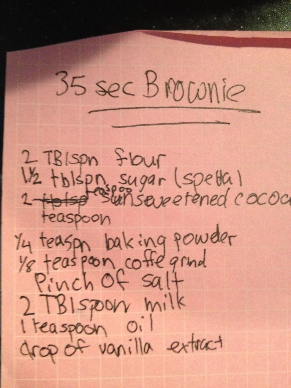 Last ingredient is a drop of vanilla this recipe is only 110 calories but I make a few adjustments