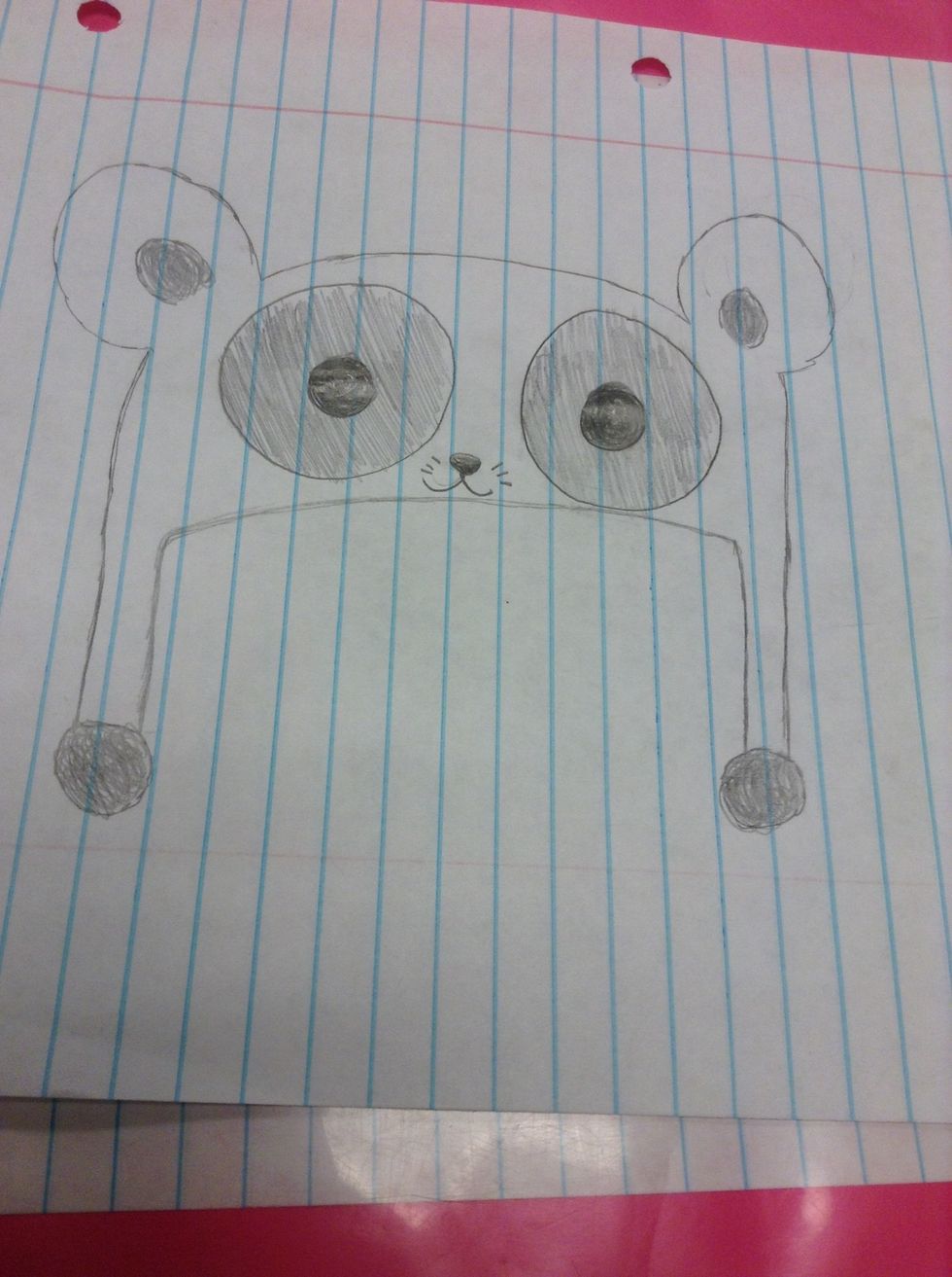 Last lightly shade in the puff balls and the inside of the ears