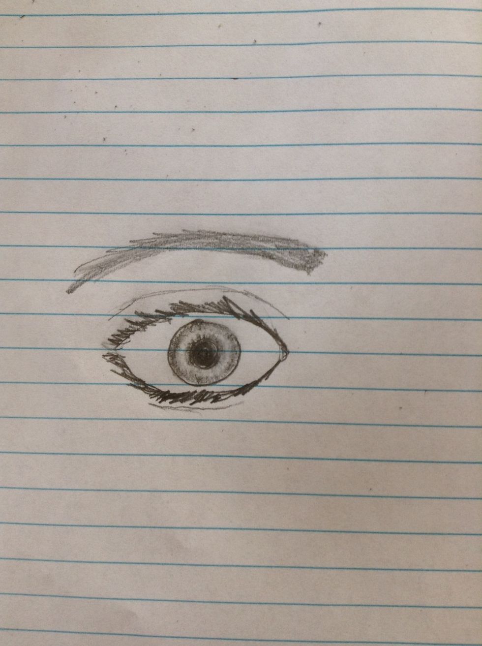 Last make the eyebrow.