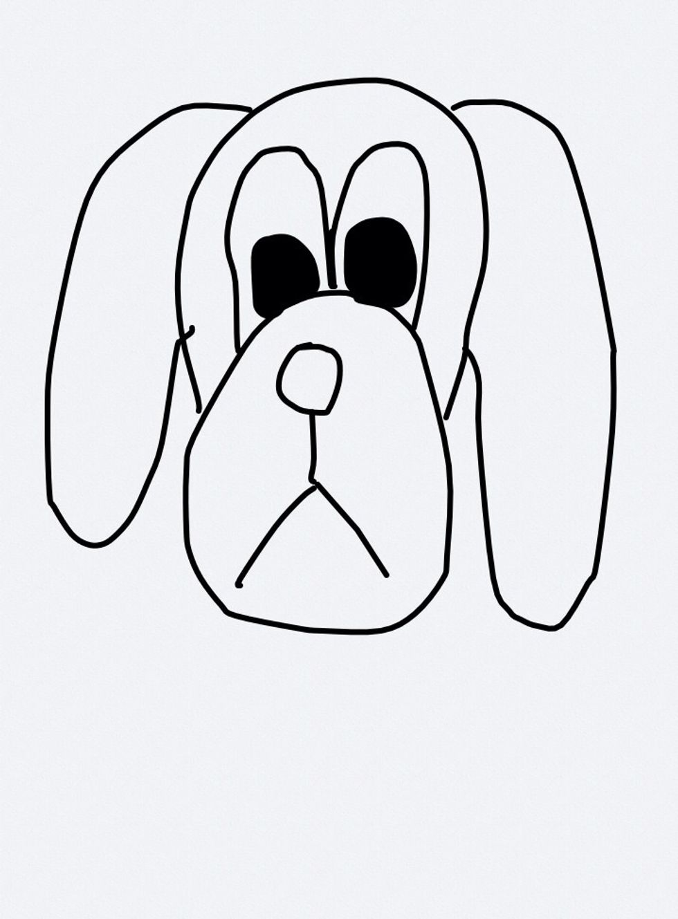 Last of all, draw the ears.